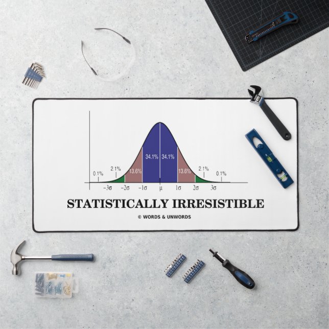 Statistically Irresistible Stats Geek Humour Desk Mat (Workstation)