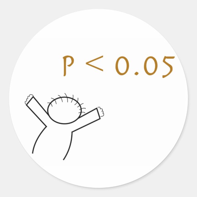 Statistically significant p-value sticker (Front)