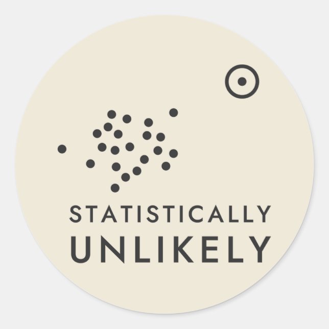 Statistically Unlikely Scatter Plot Data Art Classic Round Sticker (Front)
