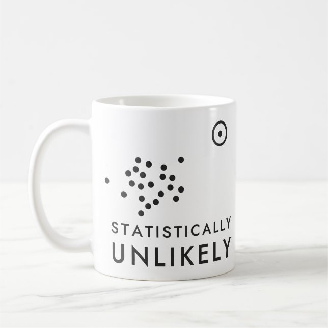 Statistically Unlikely Scatter Plot Data Art Coffee Mug (Left)