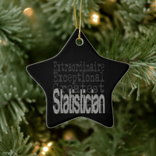 Statistician Extraordinaire Ceramic Tree Decoration