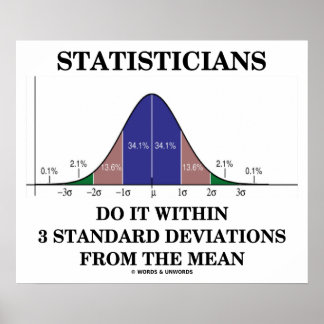 Statisticians Do It Within 3 Standard Deviations Poster