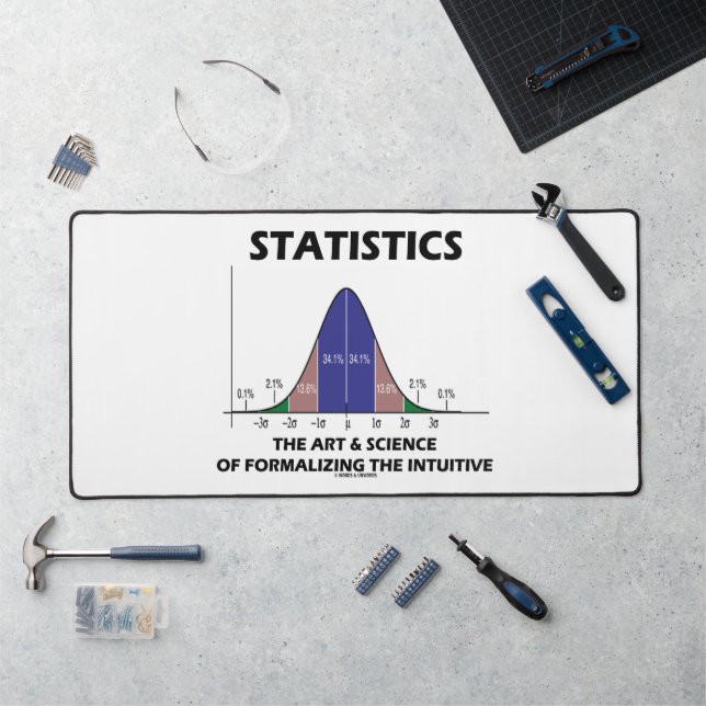 Statistics Art Science Of Formalising Intuitive Desk Mat (Workstation)