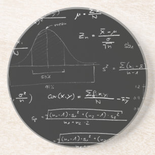 Statistics blackboard coaster