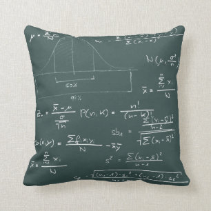 Statistics blackboard cushion