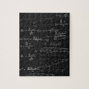 Statistics blackboard jigsaw puzzle