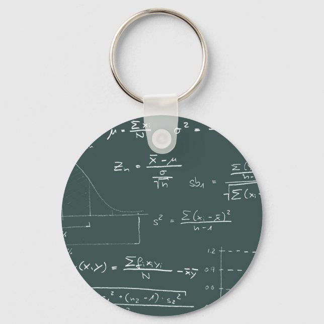Statistics blackboard key ring (Front)