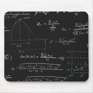 Statistics blackboard mouse mat