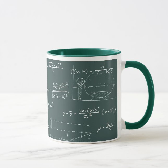 Statistics blackboard mug (Right)