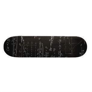 Statistics blackboard skateboard