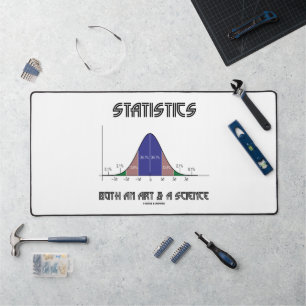 Statistics Both Art Science Bell Curve Humour Geek Desk Mat