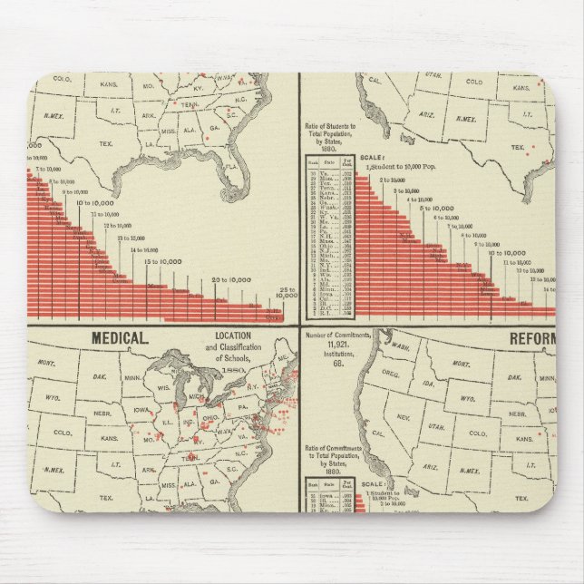 Statistics for special schools mouse mat (Front)