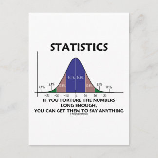 Statistics If You Torture The Numbers Long Enough Postcard