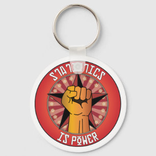 Statistics Is Power Key Ring