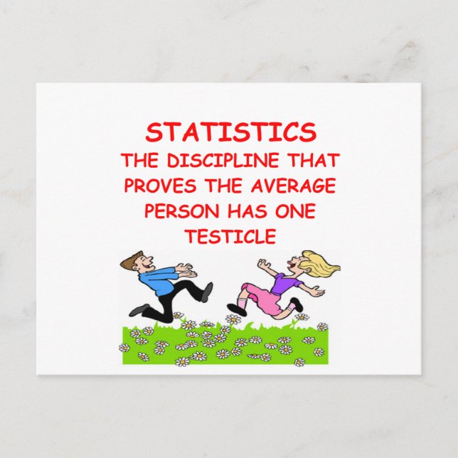 statistics joke postcard (Front)