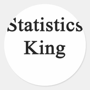 Statistics King Classic Round Sticker