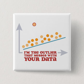 Statistics Outlier 15 Cm Square Badge