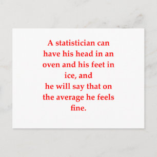 statistics postcard