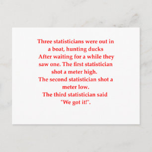 statistics postcard