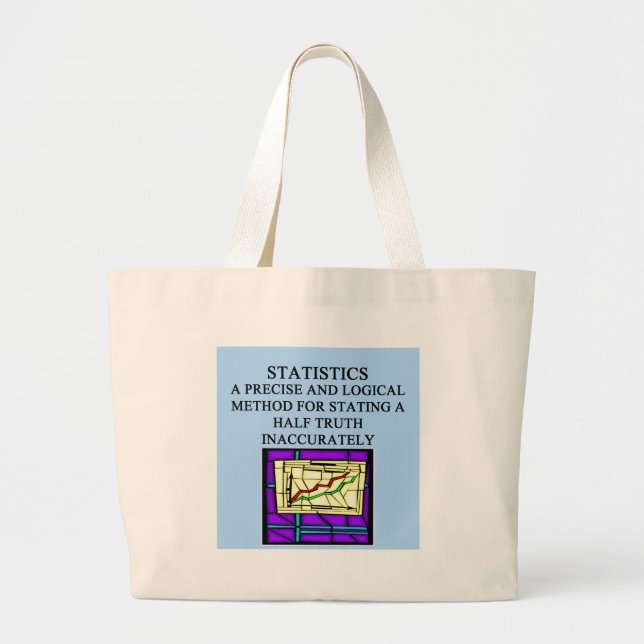 STATISTICS statistician humour Large Tote Bag (Front)