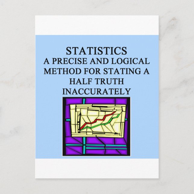STATISTICS statistician humour Postcard (Front)