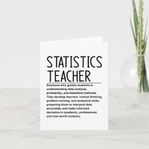 Statistics teacher card