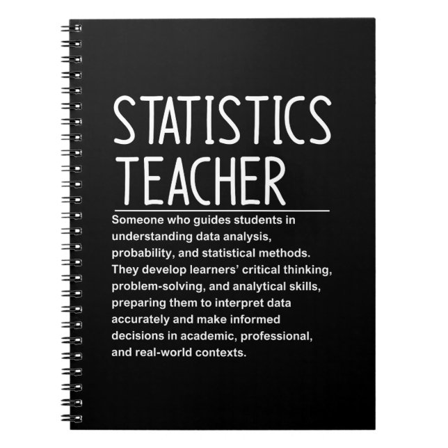 Statistics teacher notebook (Front)