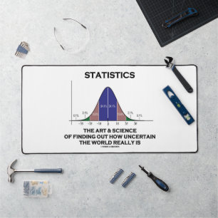 Statistics The Art & Science Of Finding Uncertain Desk Mat