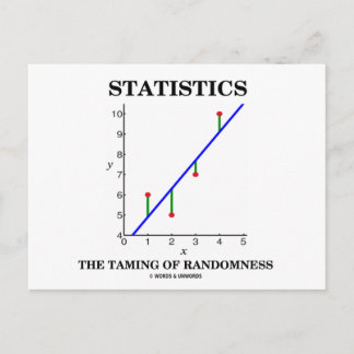 Statistics The Taming Of Randomness (Stats Humour) Postcard