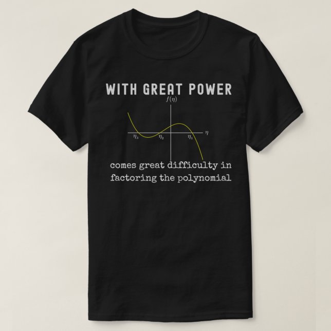 Stats joke for maths nerd Factoring the polynomial T-Shirt (Design Front)