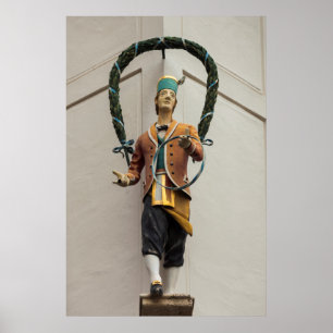 Statue Adorns A Building, Bavaria Poster