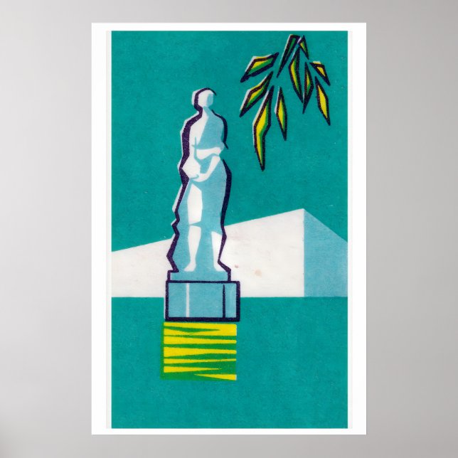 Statue Bust - Matchbox Print - Aesthetic Wall Art (Front)