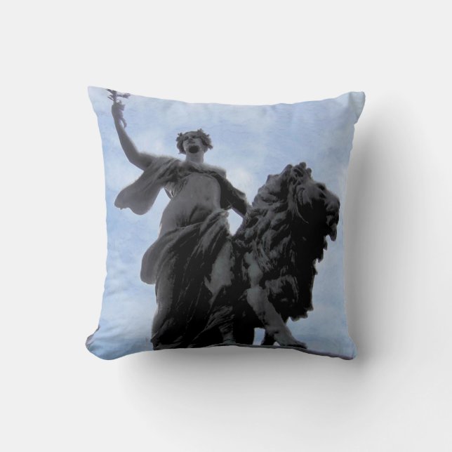 Statue Digital Oil Pillow (Front)