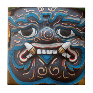 Statue Face at the Grand Palace Tile