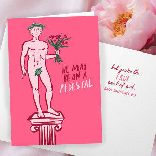 STATUE GALENTINE Valentine Whimsical Funny Hype Card