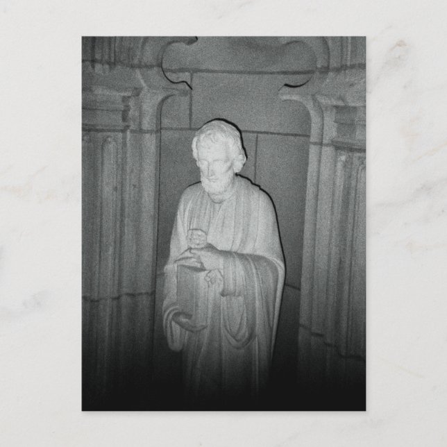 Statue in a found photo postcard (Front)