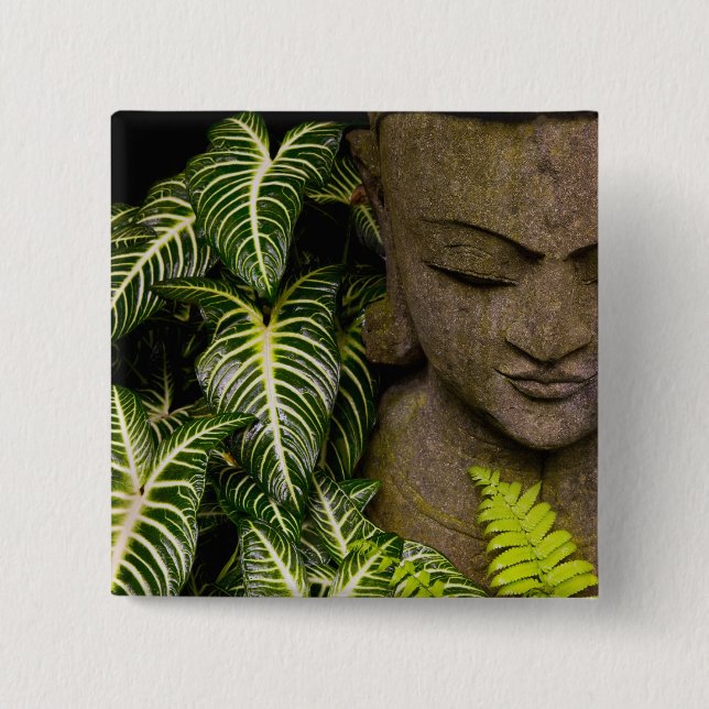 Statue in a Garden Location Information: Chiang Ma 15 Cm Square Badge (Front)