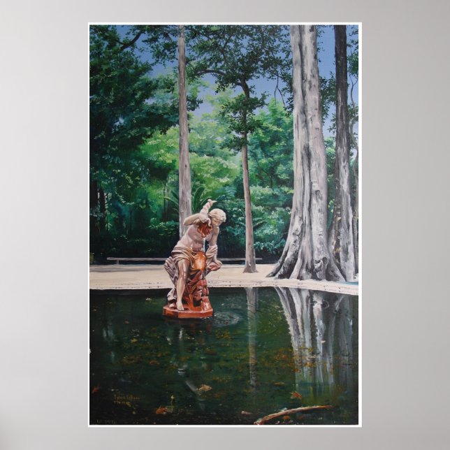 Statue in Jardin de Botanica, Rio de Janeiro Poster (Front)
