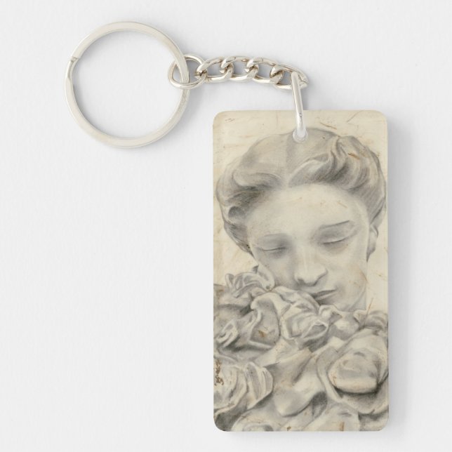 Statue in the Garden I Key Ring (Front)