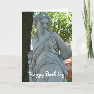 Statue in the Park, Happy Birthday! Card
