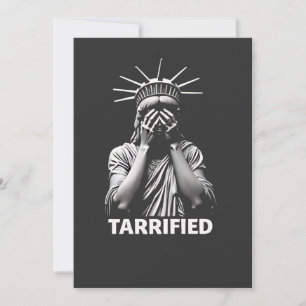 Statue Liberty New York America Tarrified Holiday Card
