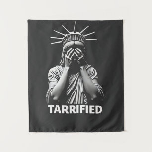 Statue Liberty New York America Tarrified Tapestry