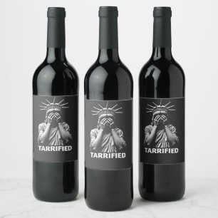 Statue Liberty New York America Tarrified Wine Label
