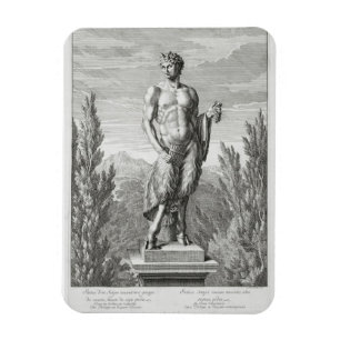 Statue of a Satyr holding a bunch of grapes, Versa Magnet