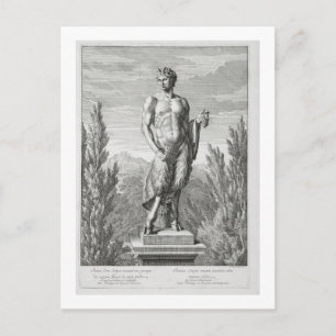 Statue of a Satyr holding a bunch of grapes, Versa Postcard