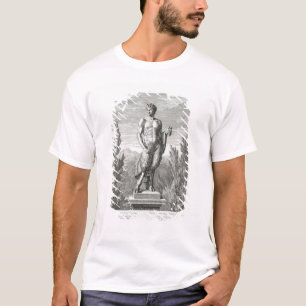 Statue of a Satyr holding a bunch of grapes, Versa T-Shirt