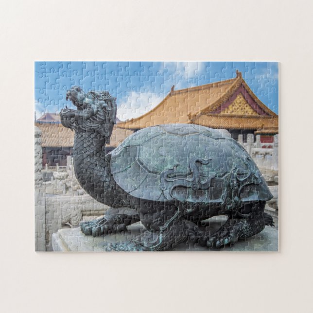 Statue of a turtle in the Forbidden City - Beijing Jigsaw Puzzle (Horizontal)