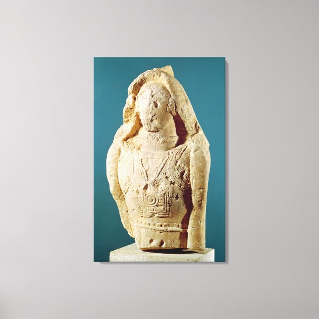 Statue of a warrior canvas print (Front)