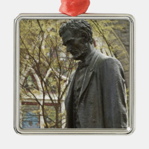 Statue of Abraham Lincoln, Portland, Oregon Metal Tree Decoration