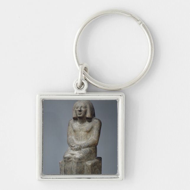 Statue of Ankh, Priest of Horus, Early Dynastic Pe Key Ring (Front)